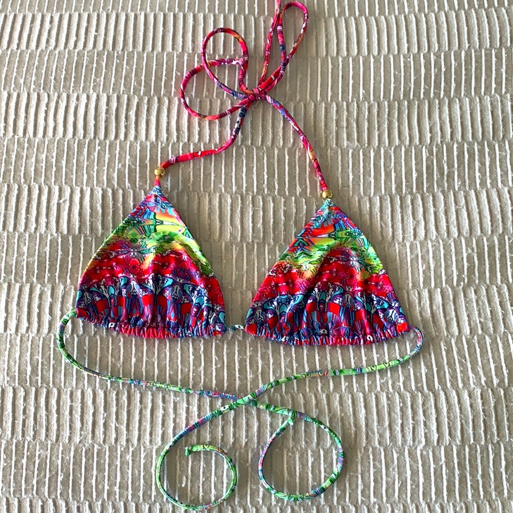 Kailani Multicolored Triangle Bikini Top 👙
